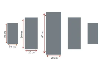 Dekorativ MDF-maling 5-Deler 20x60 cm - Flerfarget - Interiør - Maleri & posters - Lerretsbilder