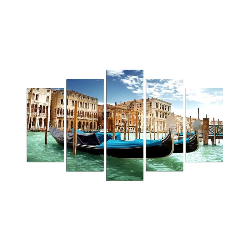 Dekorativ MDF-maling 5-Deler 20x60 cm, Flerfarget