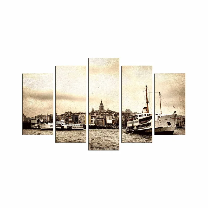 Dekorativ MDF-maling 5-Deler 20x60 cm, Flerfarget