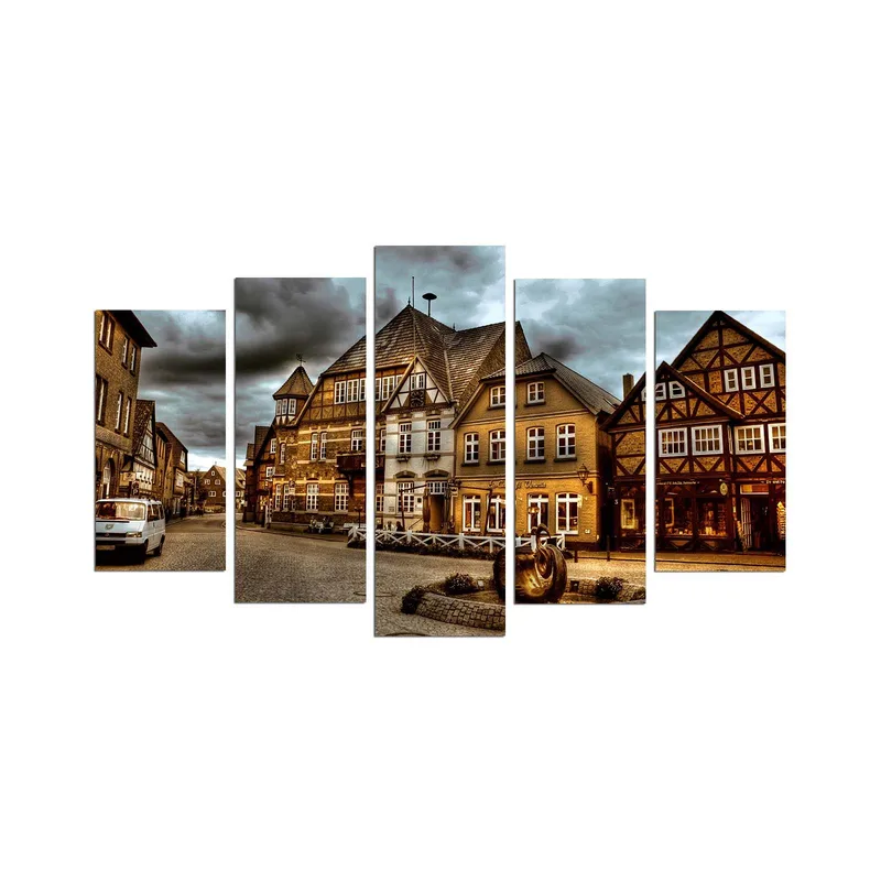 Dekorativ MDF-maling 5-Deler 20x60 cm, Flerfarget