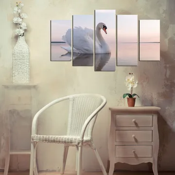 Dekorativ MDF-maling 5-Deler 20x60 cm - Flerfarget - Interiør - Maleri & posters - Lerretsbilder