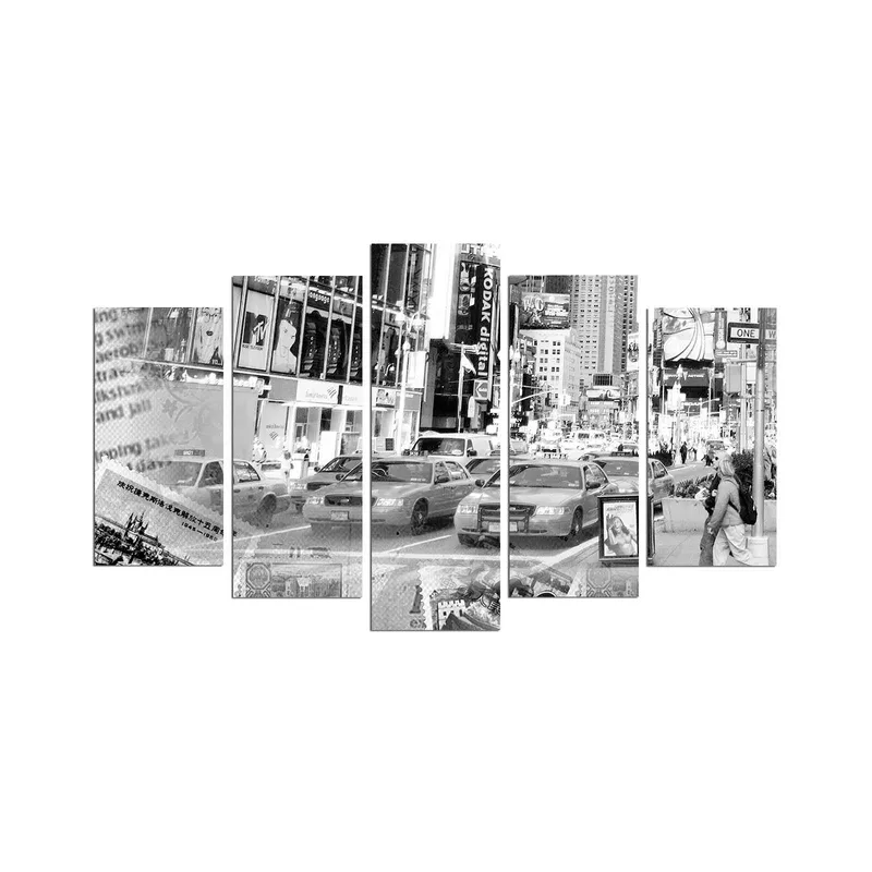 Dekorativ MDF-maling 5-Deler 20x60 cm, Flerfarget