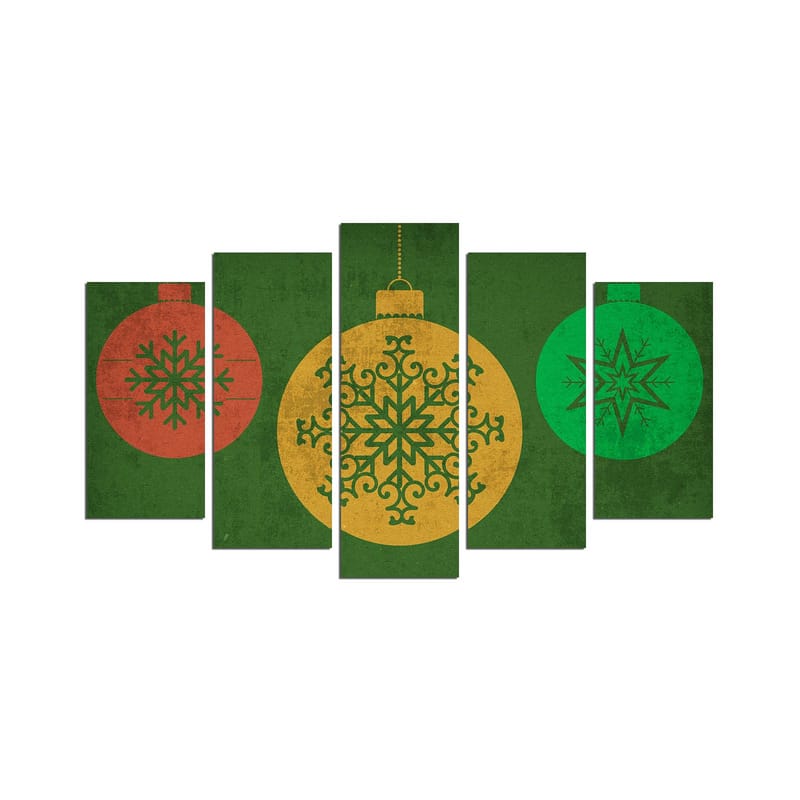 Dekorativ MDF-maling 5-Deler 20x60 cm, Flerfarget