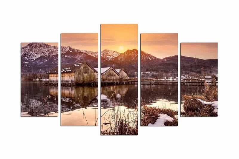 Dekorativ MDF-maling 5-Deler 20x60 cm, Flerfarget