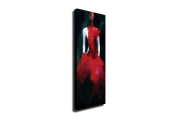 Lerretsbilde 30x80 cm - Elegant kjole i rød nyanse - Rød / Svart - Interiør - Maleri & posters - Lerretsbilder