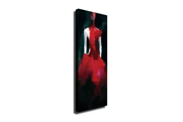 Lerretsbilde 30x80 cm - Elegant kjole i rød nyanse - Rød / Svart - Interiør - Maleri & posters - Lerretsbilder