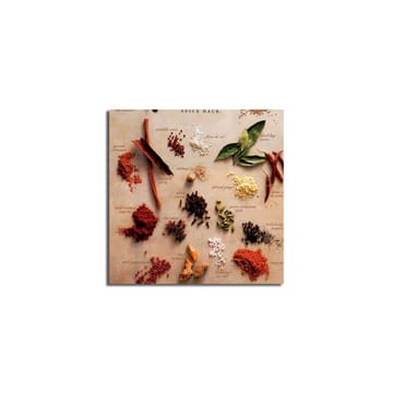 Lerretsbilde 45x45 cm - Fargerik samling av krydder og urter - Rød / Grønn / Brun - Interiør - Maleri & posters - Lerretsbilder