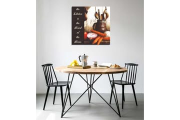 Lerretsbilde 45x45 cm - Kjøkkenutstyr med grønnsaker og kjøkkenredskaper - Rød / Oransje / Brun - Interiør - Maleri & posters - Lerretsbilder