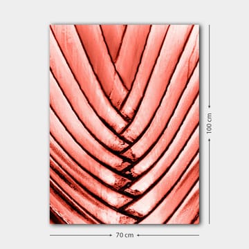 Lerretsbilde 70x100 cm - Abstrakt komposisjon med bølgete linjer i rosa nyanser - Rosa / Svart - Interiør - Maleri & posters - Lerretsbilder