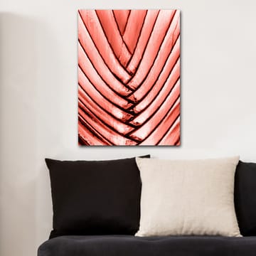 Lerretsbilde 70x100 cm - Abstrakt komposisjon med bølgete linjer i rosa nyanser - Rosa / Svart - Interiør - Maleri & posters - Lerretsbilder