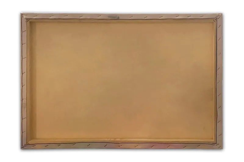 Lerretsbilde 70x100 cm - Abstrakt komposisjon med elementer av geometriske former og linjer - Mørk brun / Beige / Hvit - Interiør - Maleri & posters - Lerretsbilder