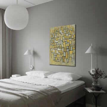 Lerretsbilde 70x100 cm - Abstrakt komposisjon med geometriske former i gult og grått - Gul / Grå - Interiør - Maleri & posters - Lerretsbilder