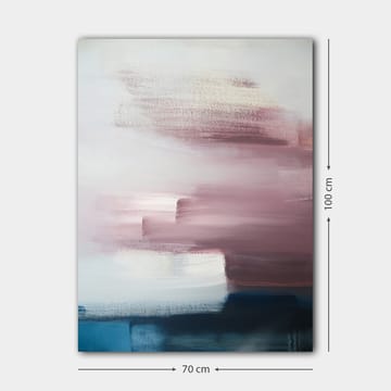 Lerretsbilde 70x100 cm - Abstrakt komposisjon med myke fargeoverganger i rosa og blå nyanser - Rosa / Blå / Hvit - Interiør - Maleri & posters - Lerretsbilder
