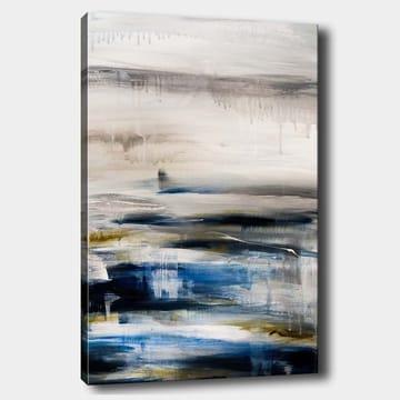 Lerretsbilde 70x100 cm - Abstrakt landskap med myke fargeoverganger i blått og grått - Blå / Grå / Beige - Interiør - Maleri & posters - Lerretsbilder