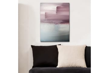 Lerretsbilde 70x100 cm - Abstrakt landskap med myke fargeoverganger i rosa og blå nyanser - Rosa / Blå / Grå - Interiør - Maleri & posters - Lerretsbilder