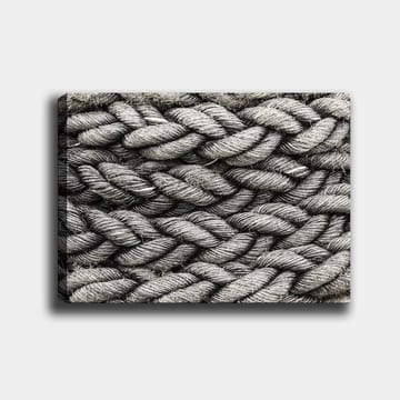 Lerretsbilde 70x100 cm - Detaljert nærbilde av flettet tau med en tekstur som fremhever strukturen og materialiteten - Grå / Svart - Interiør - Maleri & posters - Lerretsbilder