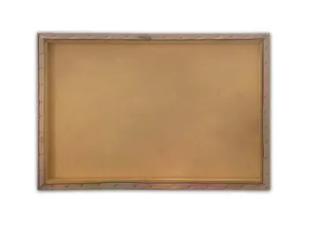 Lerretsbilde 70x100 cm - Frodig skog med høye trær og grønne planter som skaper en rolig og naturlig atmosfære - Grønn / Brun / Lys blå - Interiør - Maleri & posters - Lerretsbilder