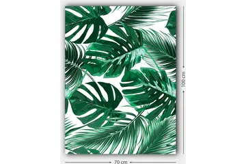 Lerretsbilde 70x100 cm - Frodige palmeblader i forskjellige former og størrelser - Mørkegrønn / Lysegrønn - Interiør - Maleri & posters - Lerretsbilder