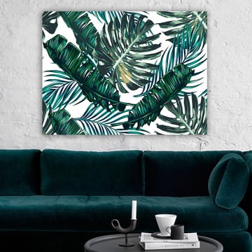 Lerretsbilde 70x100 cm - Frodige palmeblader i en livlig komposisjon - Mørkegrønn / Lysegrønn / Gulgrønn - Interiør - Maleri & posters - Lerretsbilder