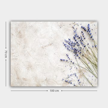 Lerretsbilde 70x100 cm - Stilig komposisjon av lavendelblomster på en lys, strukturert bakgrunn - Lys lilla / Beige - Interiør - Maleri & posters - Lerretsbilder