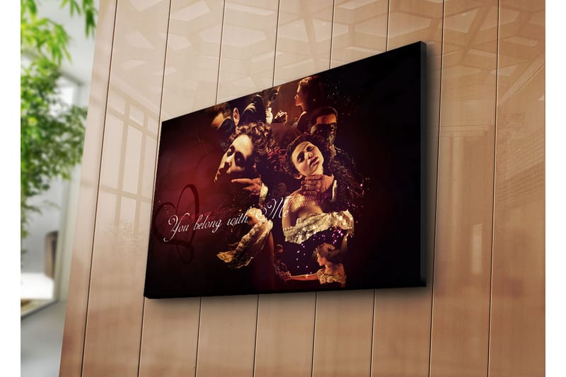 Lerretsbilde 70x45 cm - Dramatiske portretter av mennesker i intense følelser - Mørk rød / Svart / Gull - Interiør - Maleri & posters - Lerretsbilder