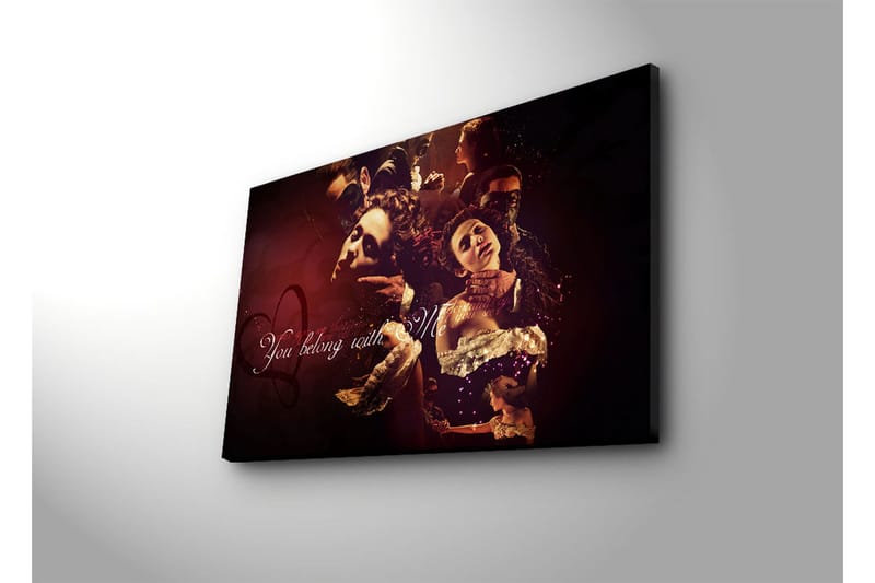 Lerretsbilde 70x45 cm - Dramatiske portretter av mennesker i intense følelser - Mørk rød / Svart / Gull - Interiør - Maleri & posters - Lerretsbilder