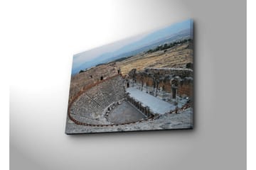 Lerretsbilde 70x45 cm - Ruiner av et gammelt teater i et fjellandskap - Grå / Beige / Blå - Interiør - Maleri & posters - Lerretsbilder