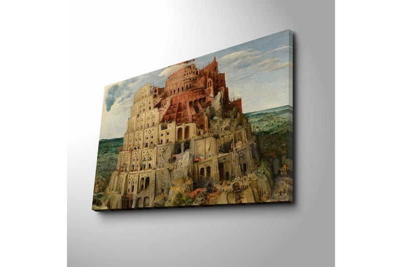 Lerretsbilde 70x45 cm - Storslått tårnstruktur i flere nivåer - Beige / Rød / Grønn - Interiør - Maleri & posters - Lerretsbilder