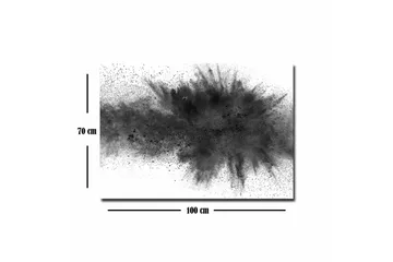 Lerretsbilde - Abstrakt eksplosjon av svart blekk - Svart / Grå - Interiør - Maleri & posters - Lerretsbilder
