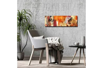 Lerretsbilde - Abstrakt komposisjon med energiske farger og former - Oransje / Rød / Lilla - Interiør - Maleri & posters - Lerretsbilder