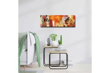 Lerretsbilde - Abstrakt komposisjon med energiske farger og former - Oransje / Rød / Lilla - Interiør - Maleri & posters - Lerretsbilder