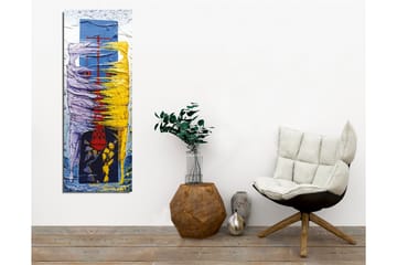 Lerretsbilde - Abstrakt komposisjon med fargerike former og linjer - Lilla / Gul / Blå - Interiør - Maleri & posters - Lerretsbilder