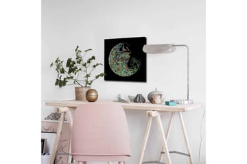 Lerretsbilde - Abstrakt komposisjon med fargerike husker - Lilla / Grønn / Gul - Interiør - Maleri & posters - Lerretsbilder