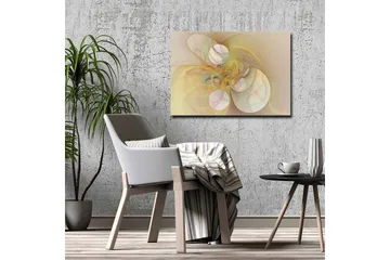 Lerretsbilde - Abstrakt komposisjon med flytende former i myke nyanser - Lys gul / Beige / Lys rosa - Interiør - Maleri & posters - Lerretsbilder