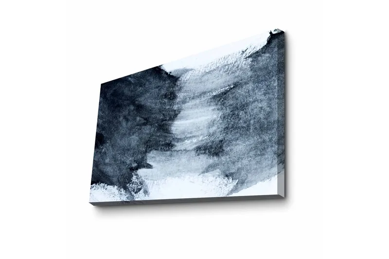 Lerretsbilde - Abstrakt komposisjon med mørke og lyse nyanser - Mørk blå / Hvit / Grå - Interiør - Maleri & posters - Lerretsbilder