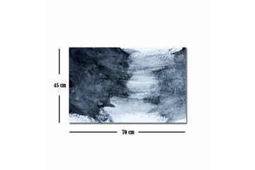 Lerretsbilde - Abstrakt komposisjon med mørke og lyse nyanser - Mørk blå / Hvit / Grå - Interiør - Maleri & posters - Lerretsbilder