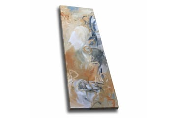 Lerretsbilde - Abstrakt komposisjon med myke former og nyanser - Lys grå / Beige / Blå - Interiør - Maleri & posters - Lerretsbilder