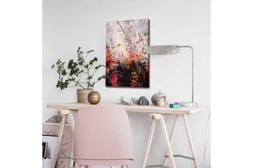 Lerretsbilde - Abstrakt komposisjon med sterke fargekontraster - Rød / Svart / Hvit - Interiør - Maleri & posters - Lerretsbilder