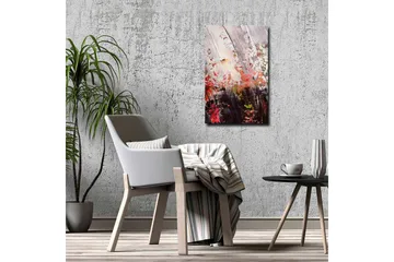 Lerretsbilde - Abstrakt komposisjon med sterke fargekontraster - Rød / Svart / Hvit - Interiør - Maleri & posters - Lerretsbilder