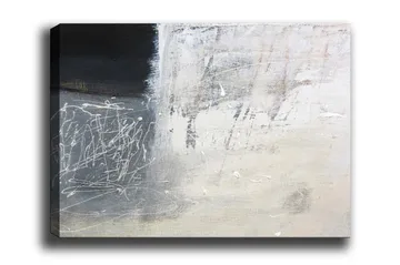 Lerretsbilde - Abstrakt komposisjon med svart-hvite elementer - Svart / Hvit / Grå - Interiør - Maleri & posters - Lerretsbilder