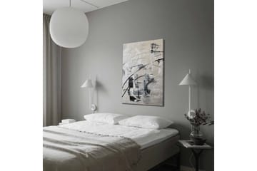 Lerretsbilde - Abstrakt komposisjon med svarte og hvite linjer - Svart / Hvit / Grå - Interiør - Maleri & posters - Lerretsbilder