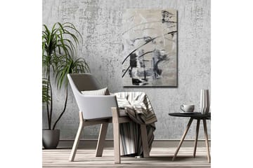 Lerretsbilde - Abstrakt komposisjon med svarte og hvite linjer - Svart / Hvit / Grå - Interiør - Maleri & posters - Lerretsbilder