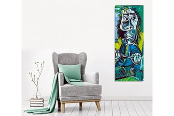 Lerretsbilde - Abstrakt portrett av en mann med instrumenter - Grønn / Blå / Svart - Interiør - Maleri & posters - Lerretsbilder