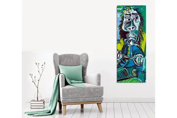 Lerretsbilde - Abstrakt portrett av en mann med instrumenter - Grønn / Blå / Svart - Interiør - Maleri & posters - Lerretsbilder