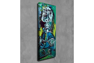 Lerretsbilde - Abstrakt portrett av en mann med instrumenter - Grønn / Blå / Svart - Interiør - Maleri & posters - Lerretsbilder