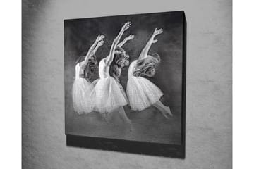 Lerretsbilde - Dansende kvinner i hvite kjoler - Hvit / Svart / Grå - Interiør - Maleri & posters - Lerretsbilder