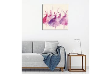 Lerretsbilde - Dansende silhuetter i myke pastellfarger - Lilla / Rosa / Hvit - Interiør - Maleri & posters - Lerretsbilder
