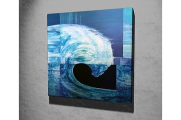 Lerretsbilde - Dynamisk bølge i forskjellige blånyanser - Mørk blå / Lys blå / Turkis - Interiør - Maleri & posters - Lerretsbilder