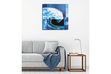 Lerretsbilde - Dynamisk bølge i forskjellige blånyanser - Mørk blå / Lys blå / Turkis - Interiør - Maleri & posters - Lerretsbilder