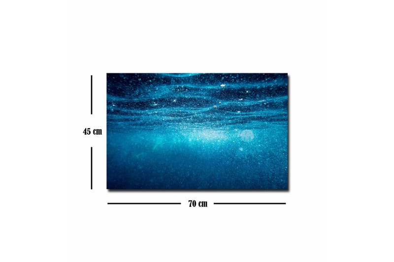 Lerretsbilde - Dypblått havvann med lysrefleksjoner - Mørk blå / Turkis - Interiør - Maleri & posters - Lerretsbilder